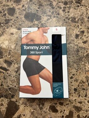Tommy John 360 Sport Black Boxer Briefs